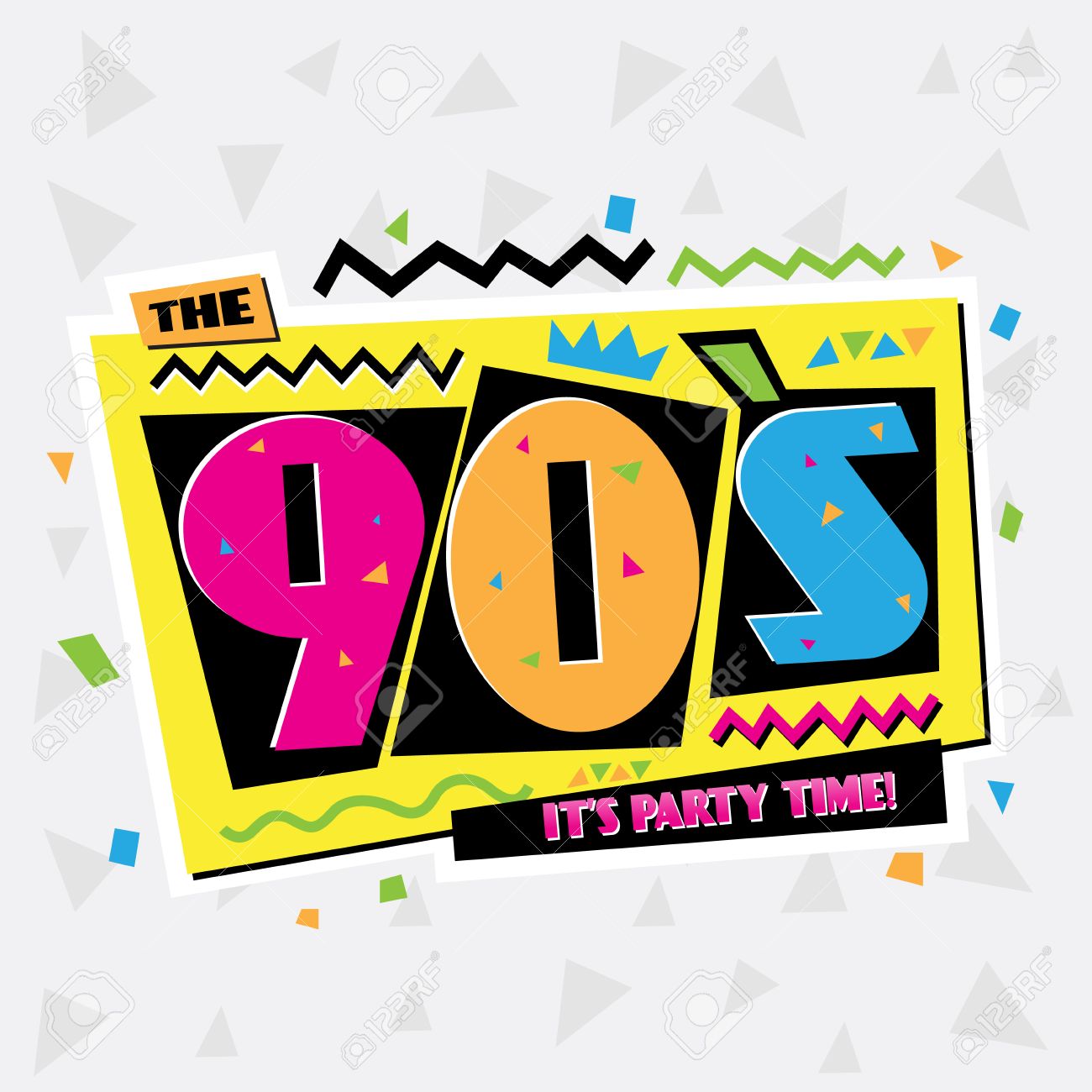 party-time-the-90-s-style-label-vector-illustration-seven-peaks